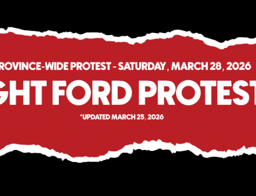Fight Ford Province-Wide Protests